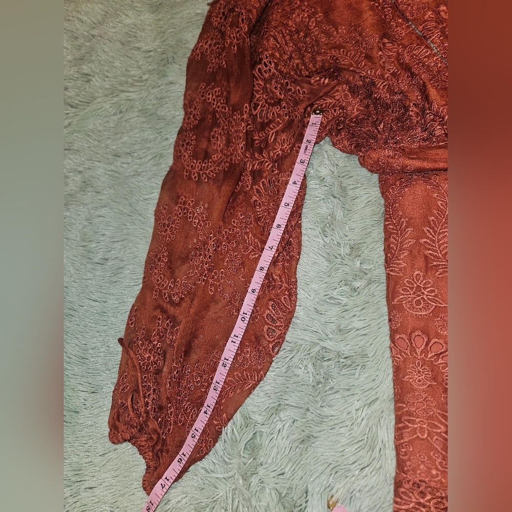 Zimmermann Alchemy Twine Embroidery Copper Dress Size 1 US 4-6 - Picture 12 of 15